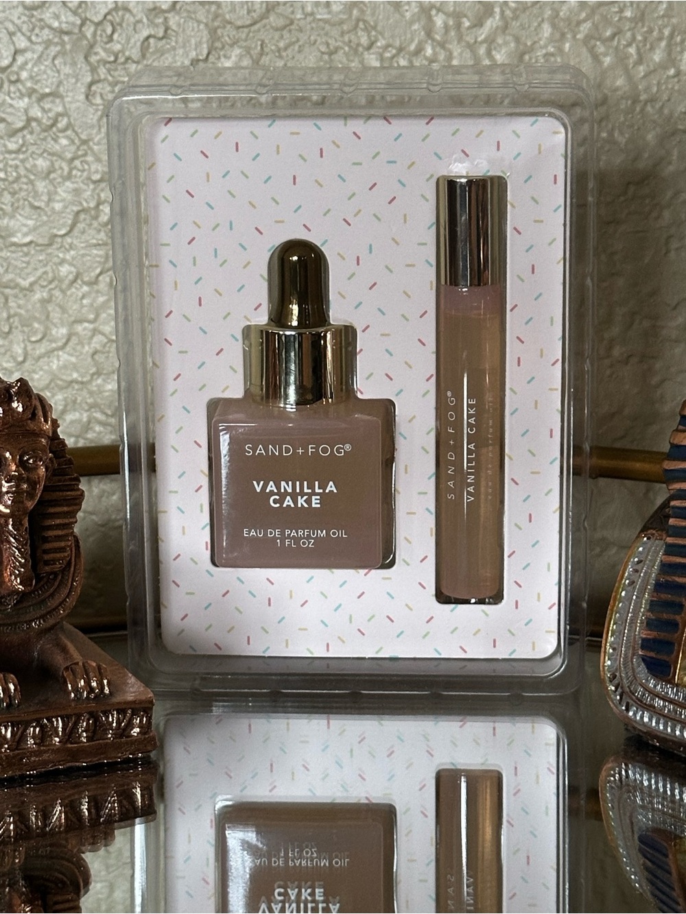 Sand + Fog Vanilla Cake Perfume Oil Rollerball and Perfume Dropper Set